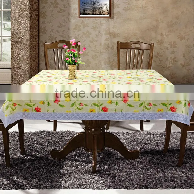 PVC/PEVA lace tablecloth with waterproof & oilproof