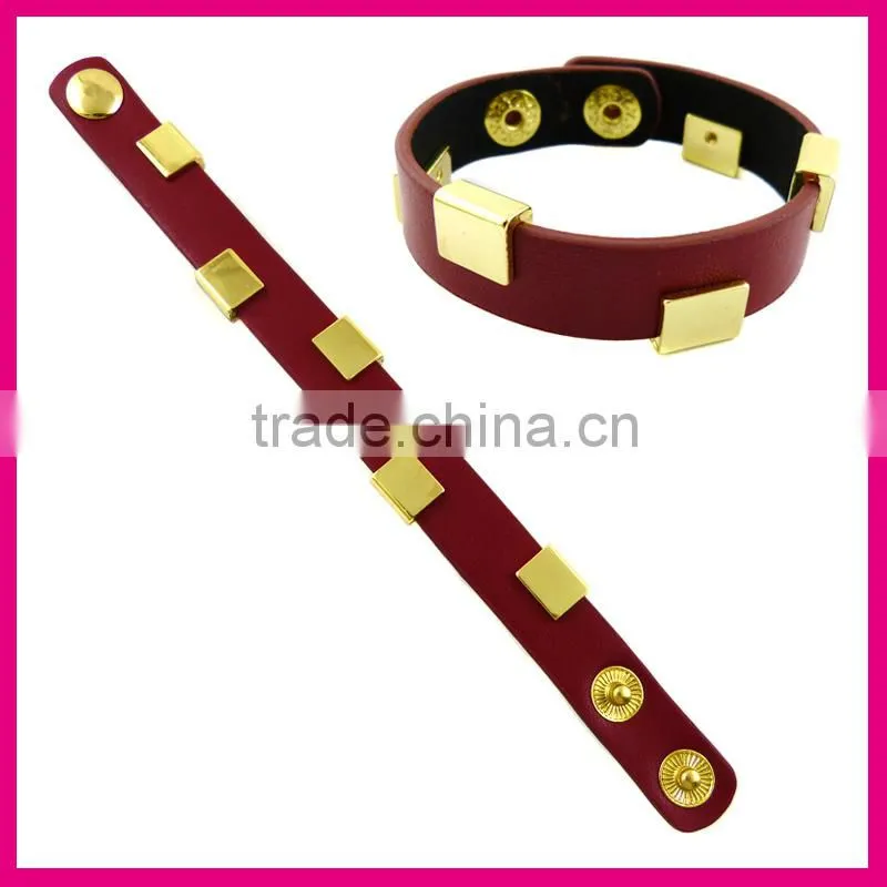 BR5015-3(1)gold leather bracelet wholesale alibaba gold member