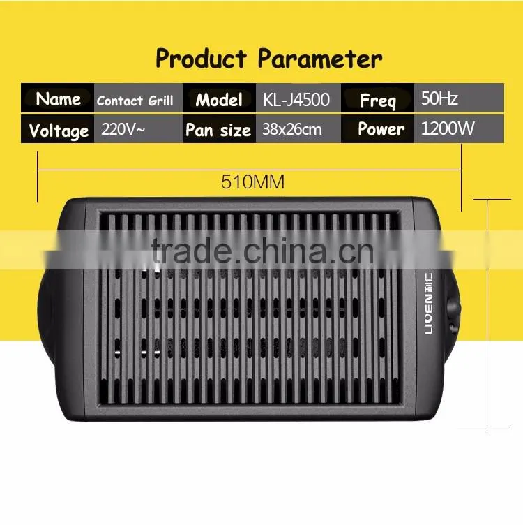 KL-J4500 2016 new design smokeless electric barbecue grill tables