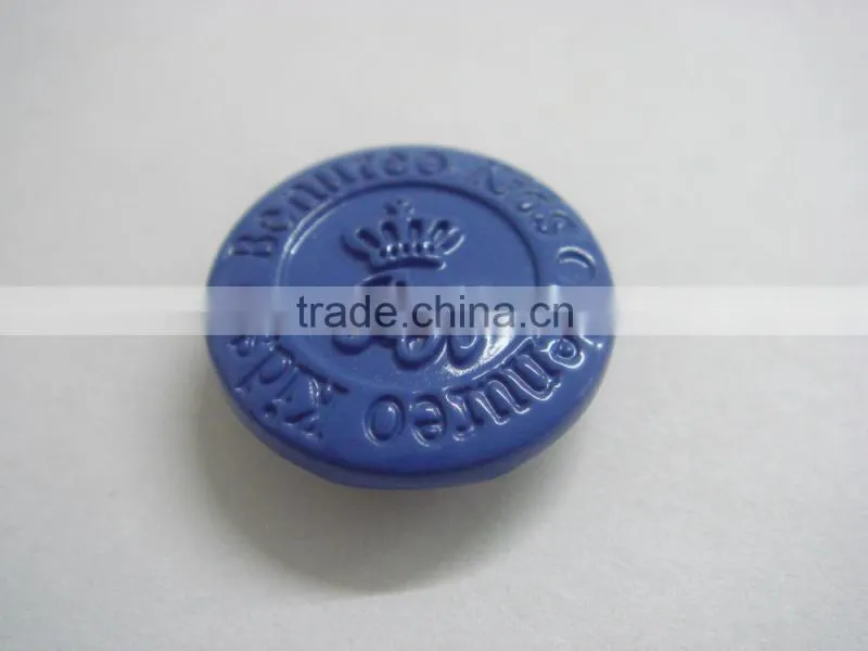 17mm blue plating button metal fashion apparel accessories