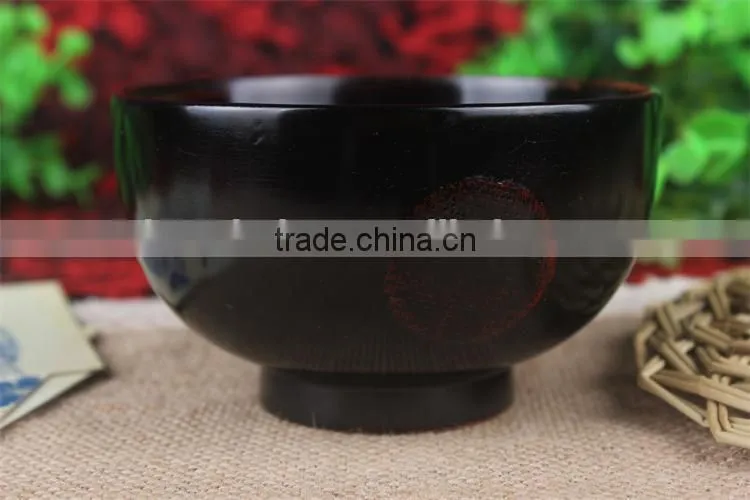 Natural wood tableware wooden bowl