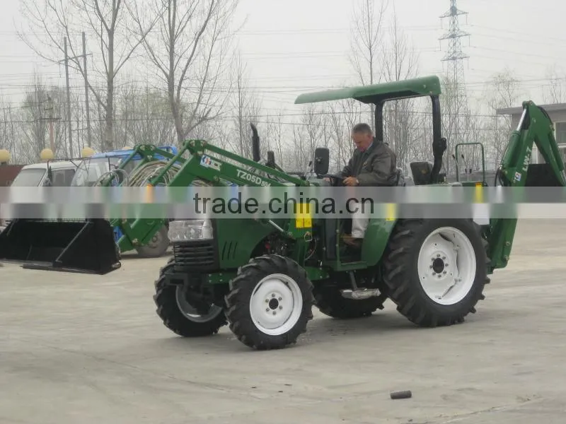 4WD 95 hp 954 tractor backhoe loader with FEL 4 in 1 bucket