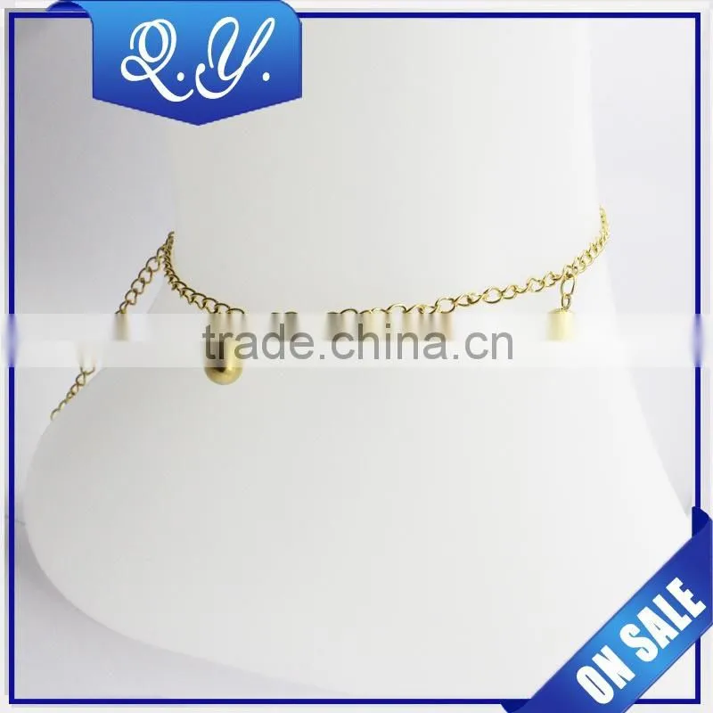 18K Gold Plated Stainless Steel Foot Jewelry Anklet Chain Gold Chain Design for Girls