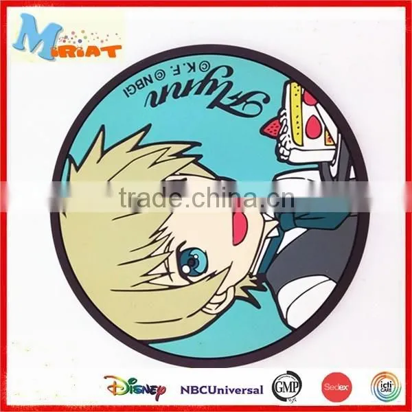 Promotional rubber anti-slip beer mat/custom soft pvc coasters
