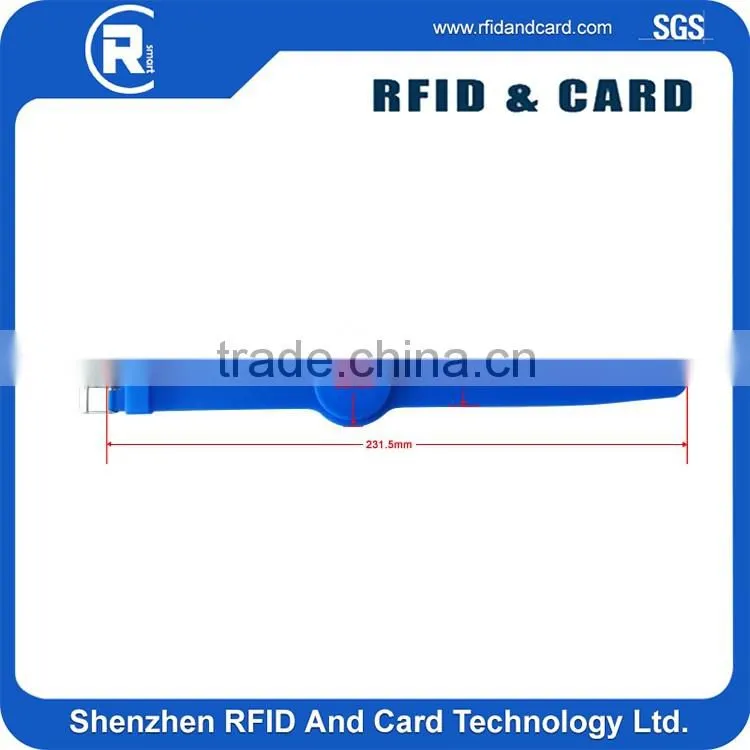 NTAG213 Adjustable Rfid Silicone Wristbands/ Rfid Bracelet silk-printing/NFC wristband
