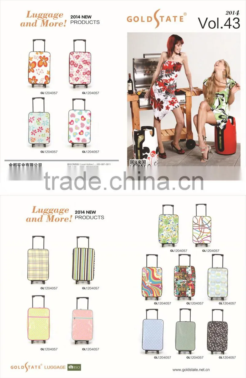 2016 Woman travel trolley luggage case luggage bag