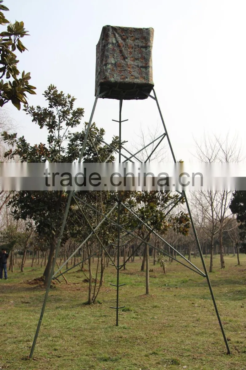 Hunting treestands/ tripod equipment with Camo blind