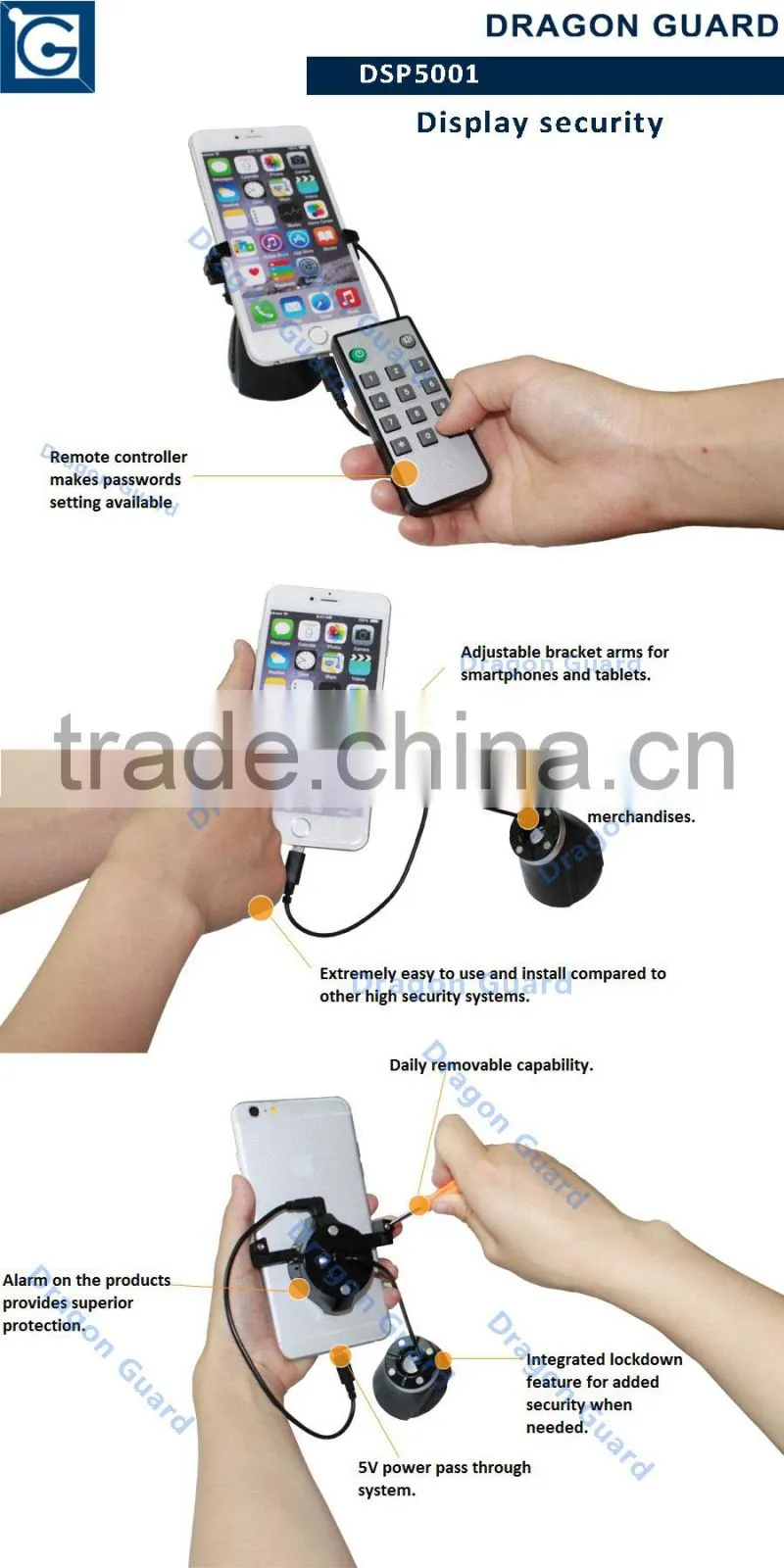 Universal security device anti theft security alarm mobile phone