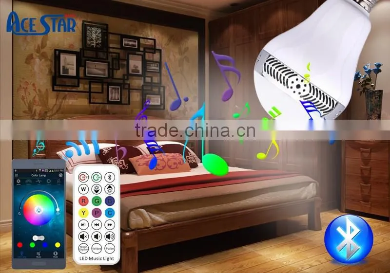 Bluetooth Smart RGBW LED Light Bulb Speaker