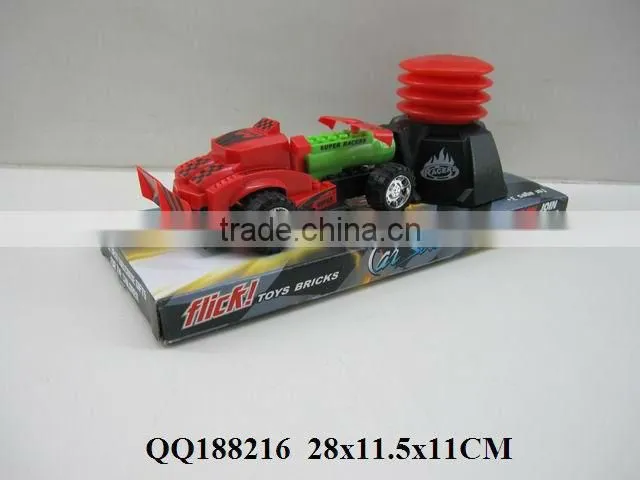 Air pressure racing car, plastic car, racing car toy