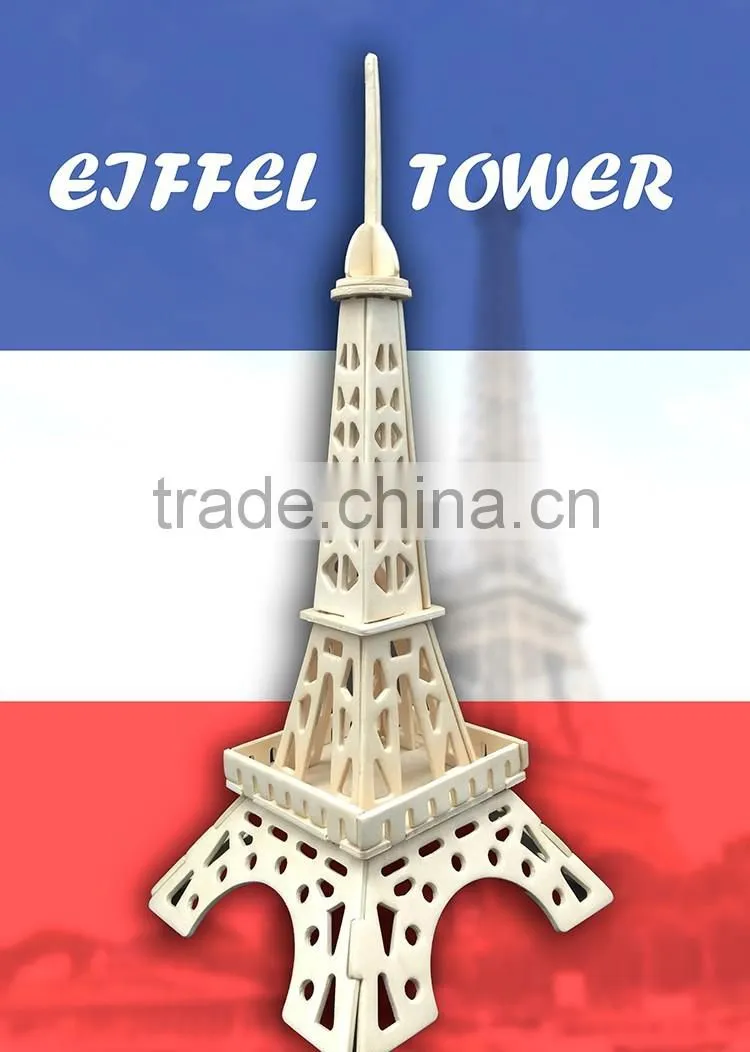 Assemble and Draw Wooden Eiffel Tower Model