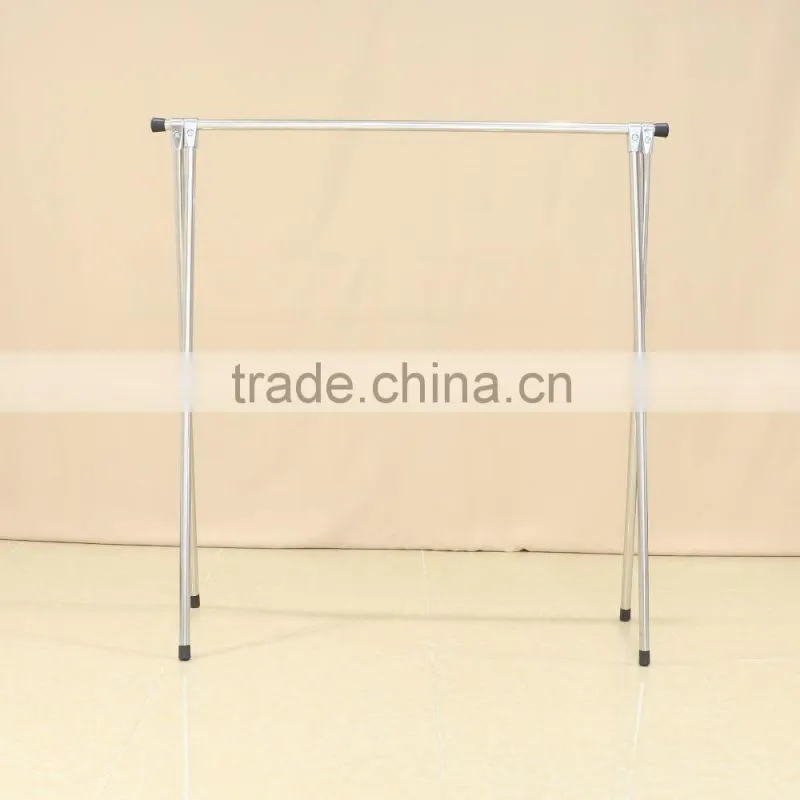 Portable metal garment rack for drying clothes