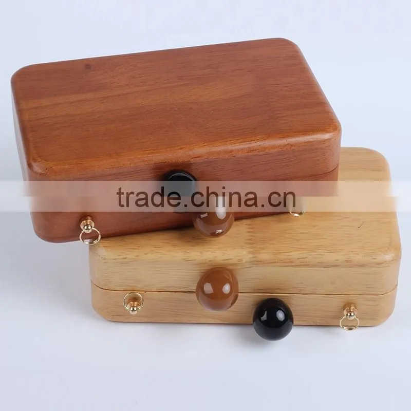 Girls Catwalks Funny Bag Wooden Jewelry Box Evening Bag Bridal Wood Clutch Bag Chain Shoulder Bag Mini Pouch Handbags