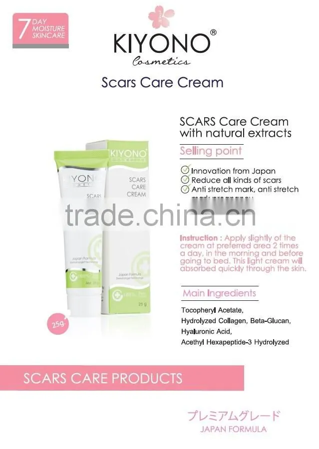"KIYONO" REMOVE SCAR AND SCAR WHITENING CREAM 25 g, FOR MOISTURIZER, SOFTEN AND SMOOTH SKIN CARE