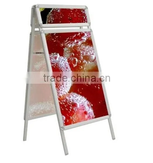 China 2015 new products aluminum display stand,high quality poster stand with header