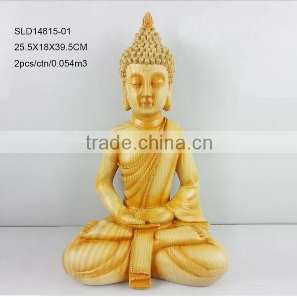 Wooden finish buddha statue home decoration for sale