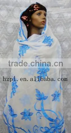 african muslim scarf for women/embroidered silk scarf/shawl scarf (TJ0080)