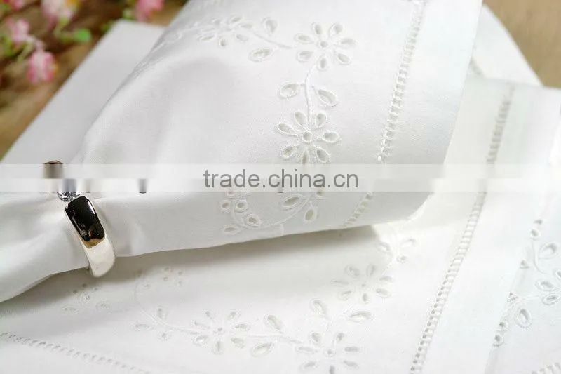 hand embroidery napkin ,hemstitch napkin