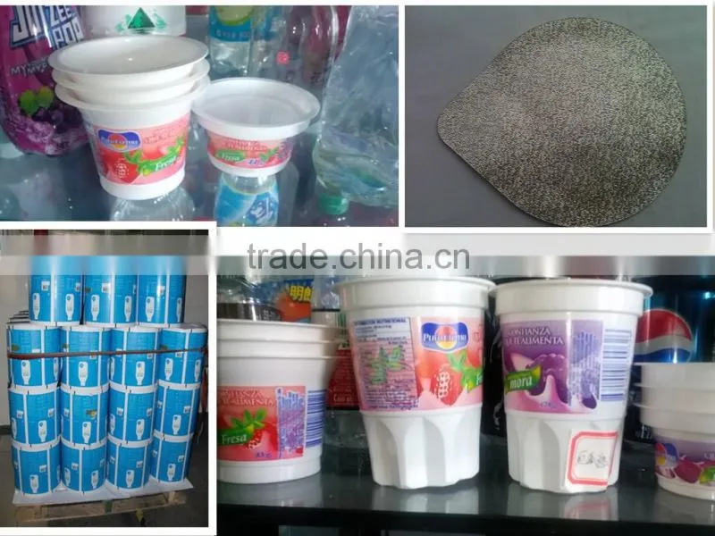 Ice cream cup filling and sealing machine