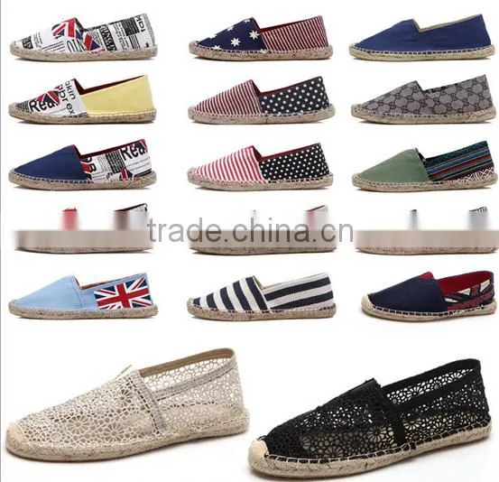 New women shoes 2015, cheap espadrille shoes colorful jute sole