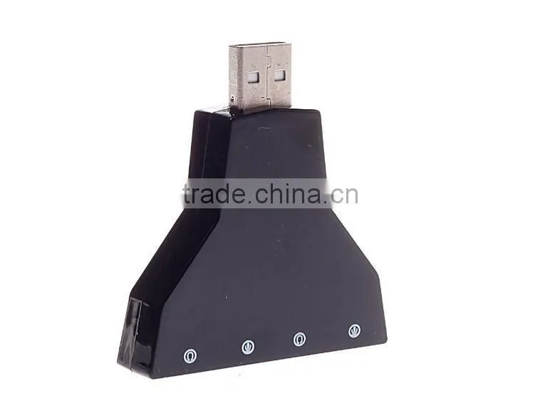 USB to 3D External Sound Card Audio Adapter Virtual 7.1 Channel CH Sound Mic Speaker Double Adaprter