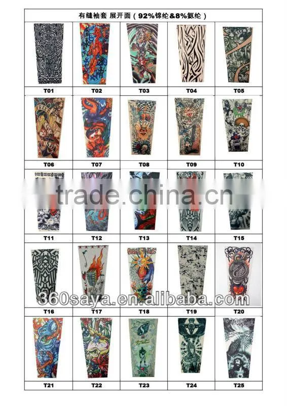 TS114 High quality fashion artificial tattoo sleeve