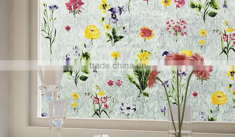 color printing self-adhesive window glitter film