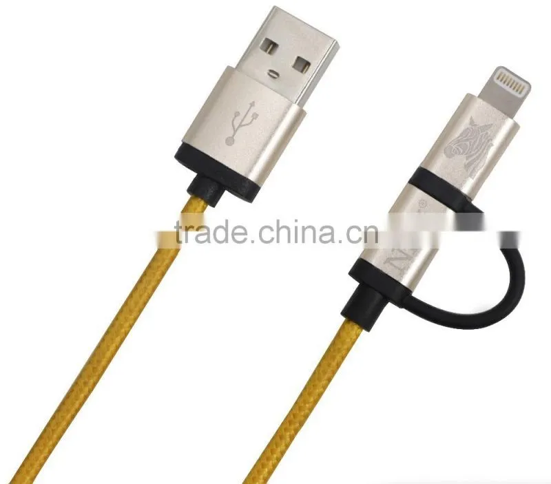 Nice Designed 2 in 1 USB Charging Cable for iPhone and Android Product