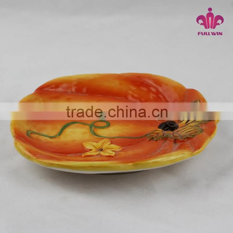 Wholesale ceramic plates,pumpkin plate for harvest decorative