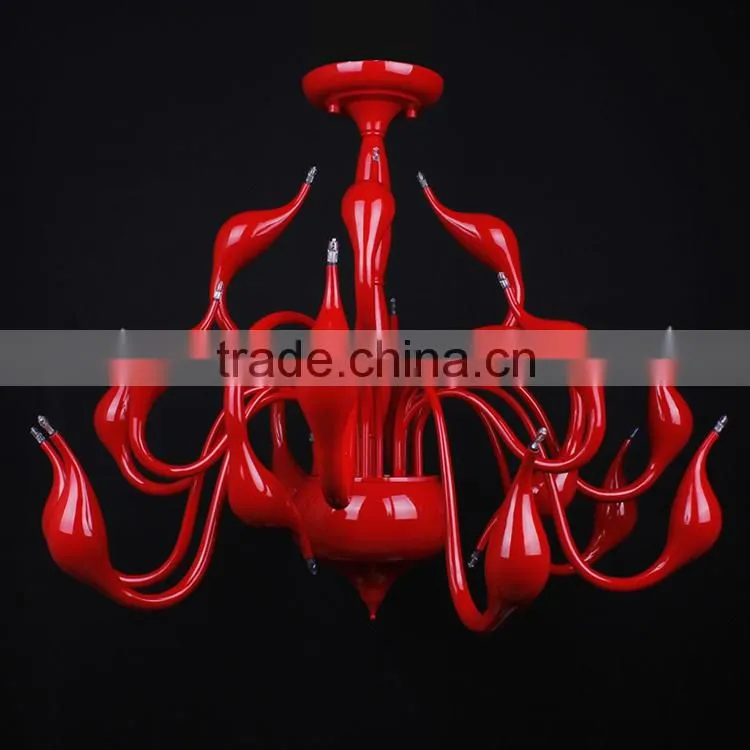 Gold Luxuxry Swan Iron Chandelier for Hotels