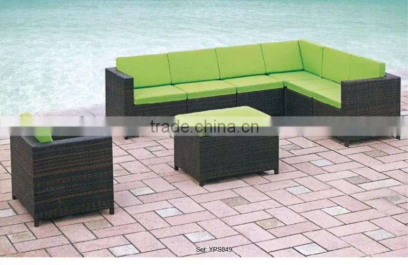 00 patio furniture outdoor new design comfortable round rattan sectional sofa set YPS048