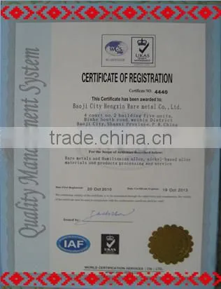3N5 High quality niobium strips foils on sale