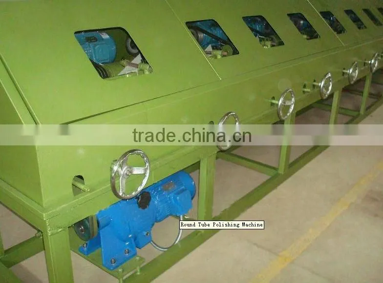 Round tube polishing machine
