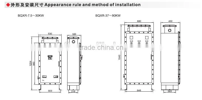 Explosion proof soft starter BQXR low price