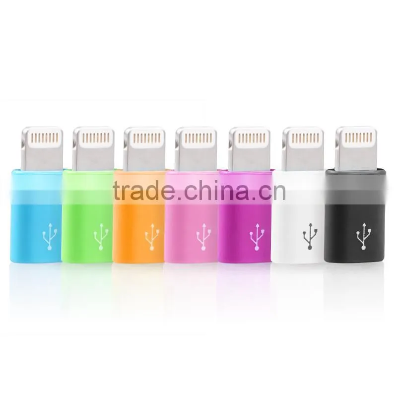 Colorful Micro to 8pin MFi adapter for i6