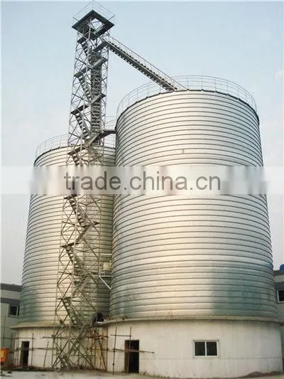Falt base wood powder storage silo silo