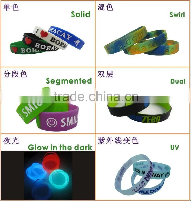 Rubber wristbands with message customized