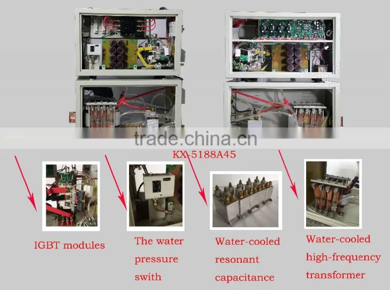 High quality factory price KX5188-A45 high frequency induction melting furnace