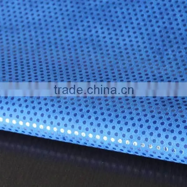 2015 high quantity wholesale faux glitter fabric leather fabric