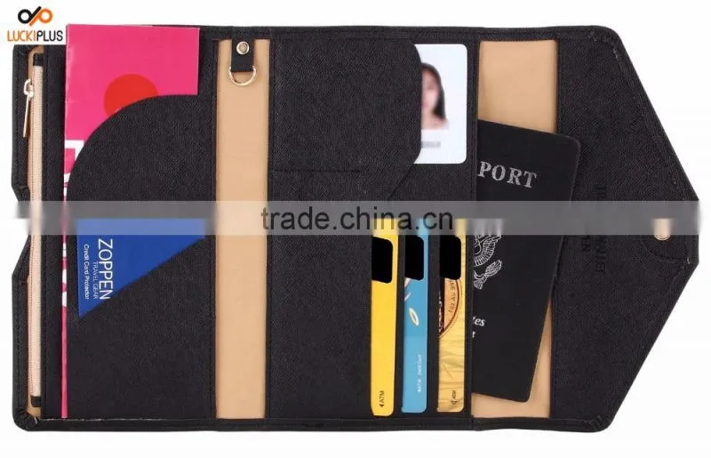 Luckiplus Inventory Multi-purpose Rfid Blocking Passport Wallet Organizer Holder