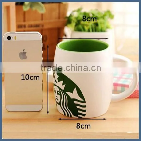 Grade A custom printing porcelain starbucks coffee mug