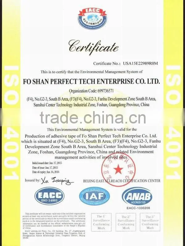 Transparent/clear Stationery tape with good adhesion for office/school