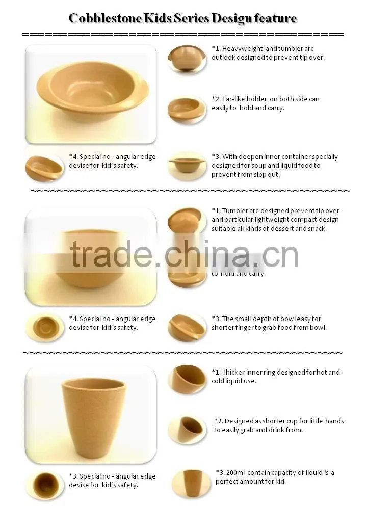 Kids set Riceware Dinnerware Breathing dinnerware set