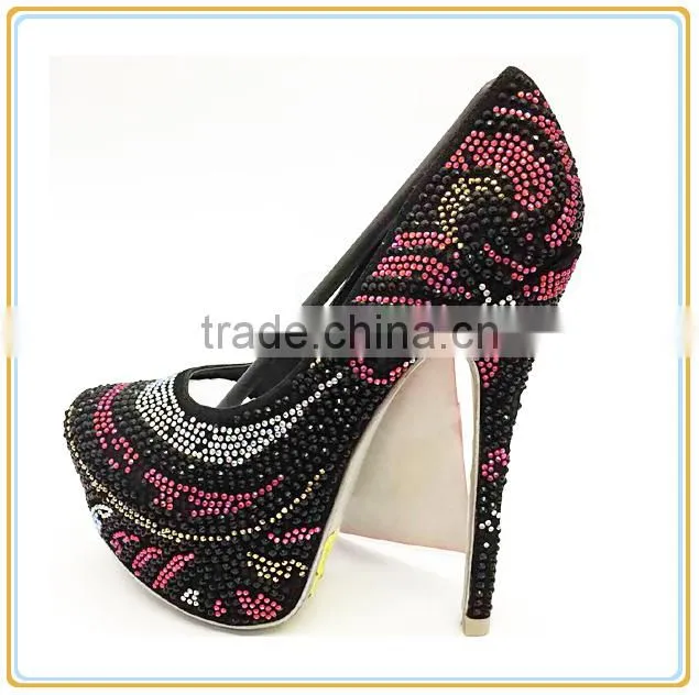 High heel ladies shoes Luxury jewel dress party prom women shoes