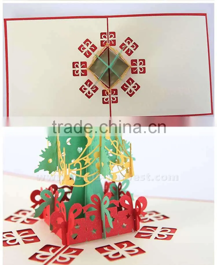 3D Handmade greeting card Christmas castle card Creative hot holiday greeting cards