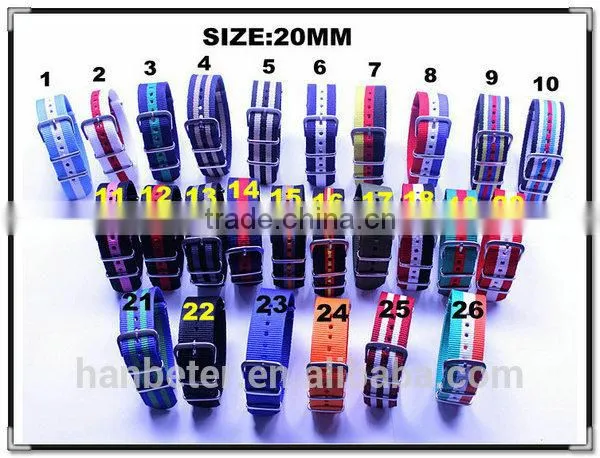 PVD buckle high quality fashion nato band adjustable custom watch band parts