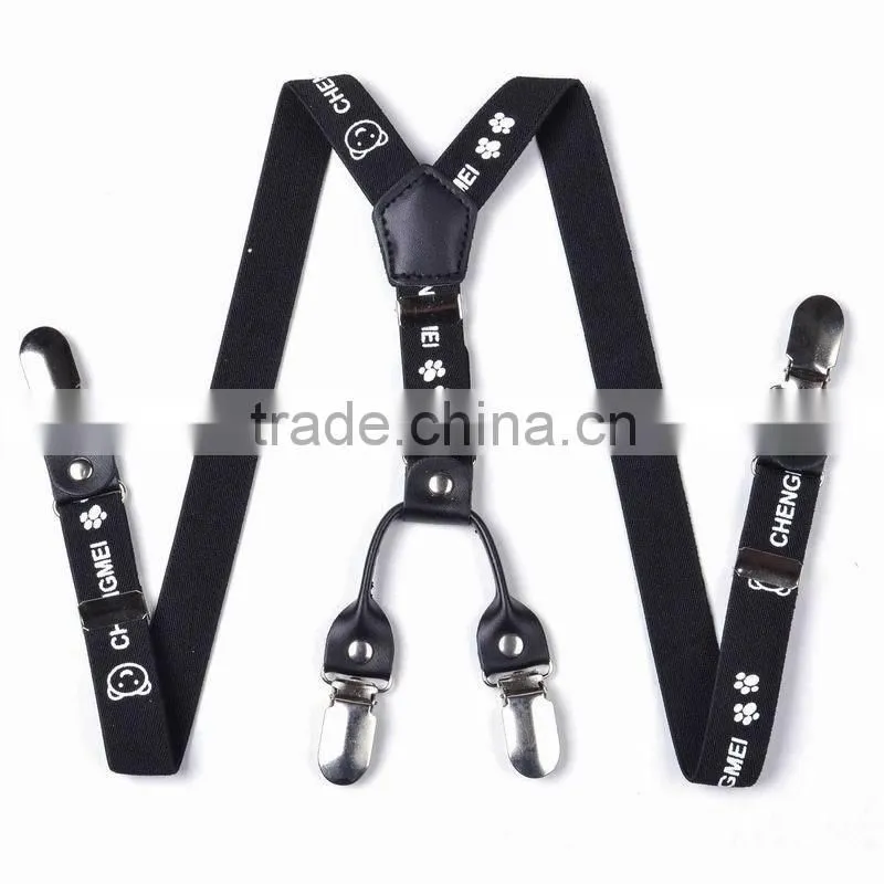 Custom Printed Designs Fashion Baby Toddlers 4 Clips Braces Suspender