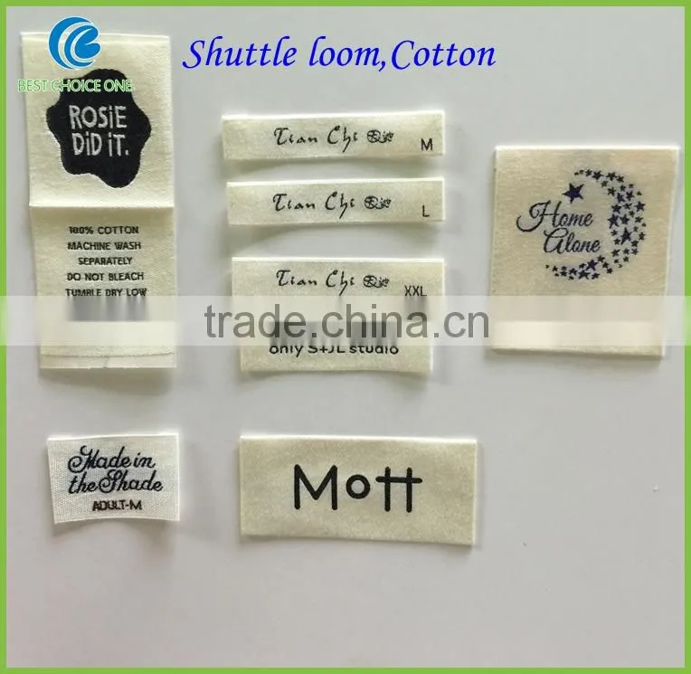 Custom Garment Woven Neck Labels With Brand Name Logo For Clothing