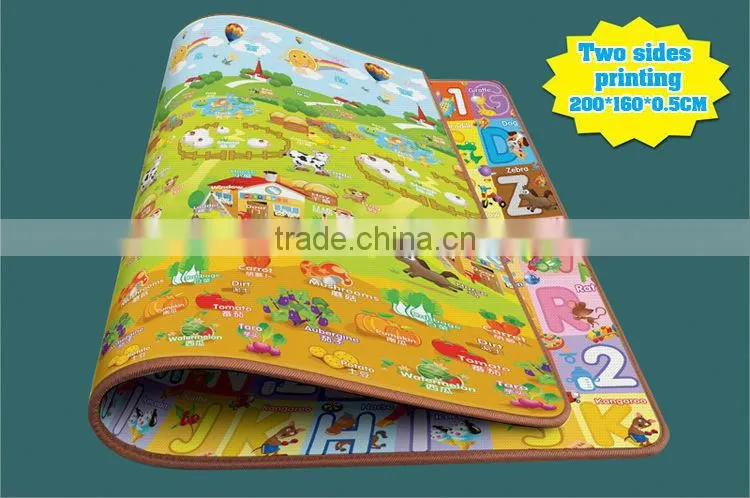 2 sides printing cheap crawl waterproof baby play mat