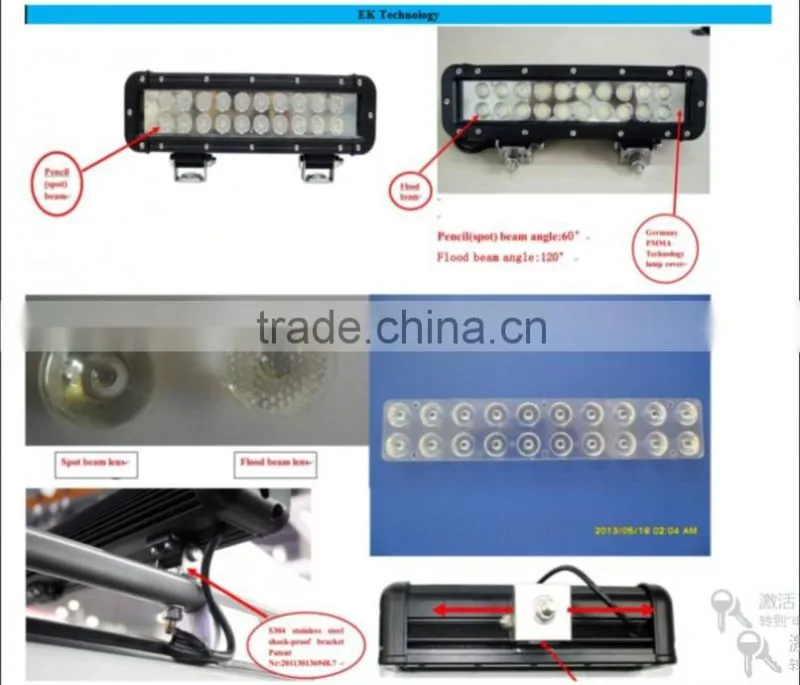 2014 CREE 4x4 led light bar 22" 120w double row 10w cree offroad led light bar for trucks Atv SUV